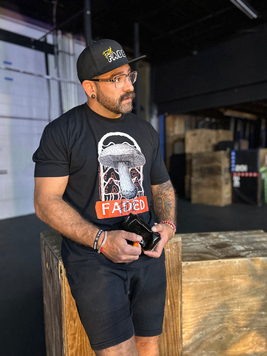 Train Your Mind - Black Mushroom Tee