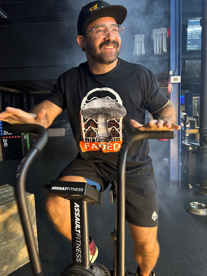 Train Your Mind - Black Mushroom Tee